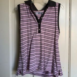 Thrifted Pink Collared Tank